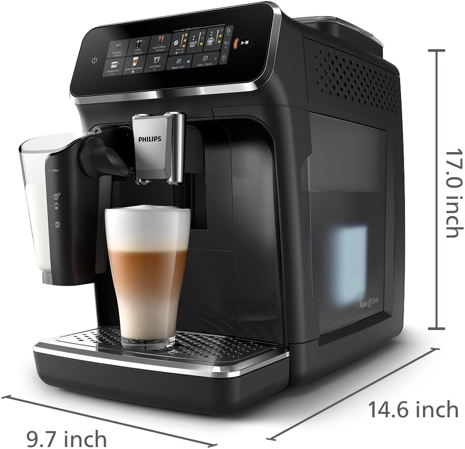 Philips EP3341/50 3300 Series Fully Automatic Espresso Machine with LatteGo Milk System and integrated grinder - Image 3