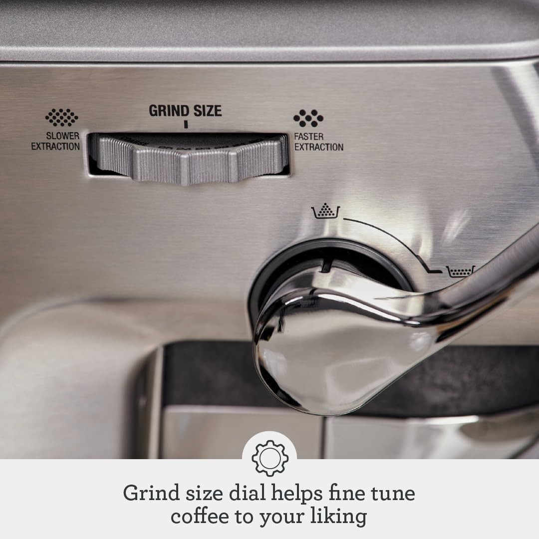 Breville BES876BST1BNA1 Barista Express Espresso Machine Impress, Black Stainless Steel - Image 7