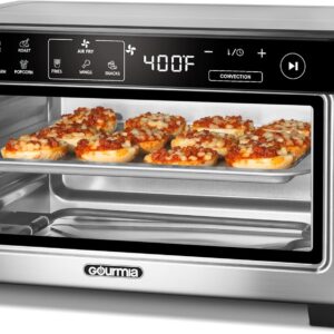 Gourmia GTF1188SSA Toaster Oven Digital Air Fryer – Convection Mode with 4 Slice Capacity, 3 Rack Positions, 12 Presets