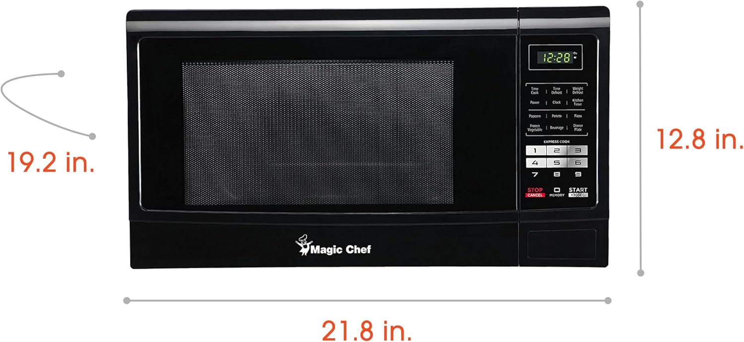 Magic Chef MCM1611B 1.6 cu. ft. Countertop Microwave in Black - Image 3
