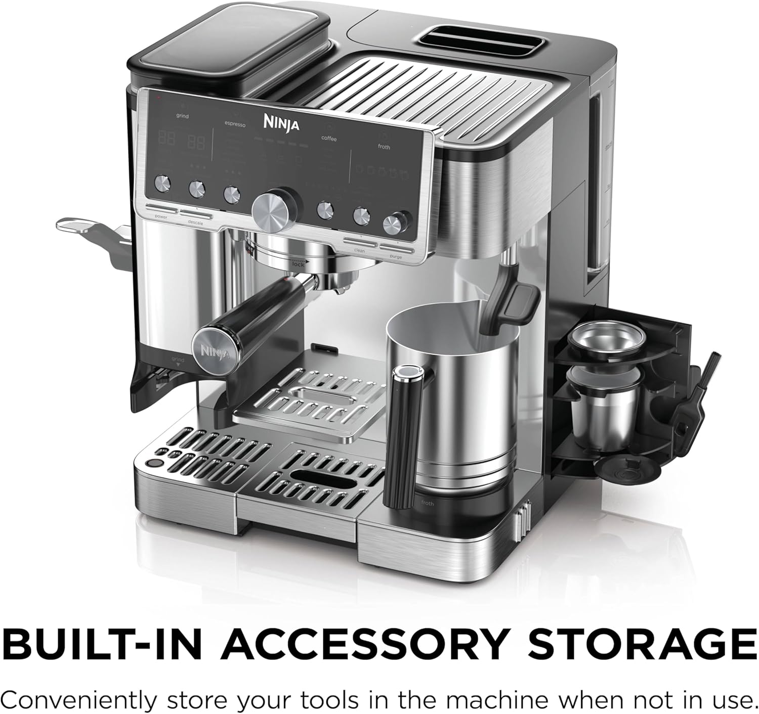 Ninja ES701 Luxe Café Pro Series, Espresso Machine, Drip Coffee, Cold Brew, Hot Water, Integrated Tamper - Image 4