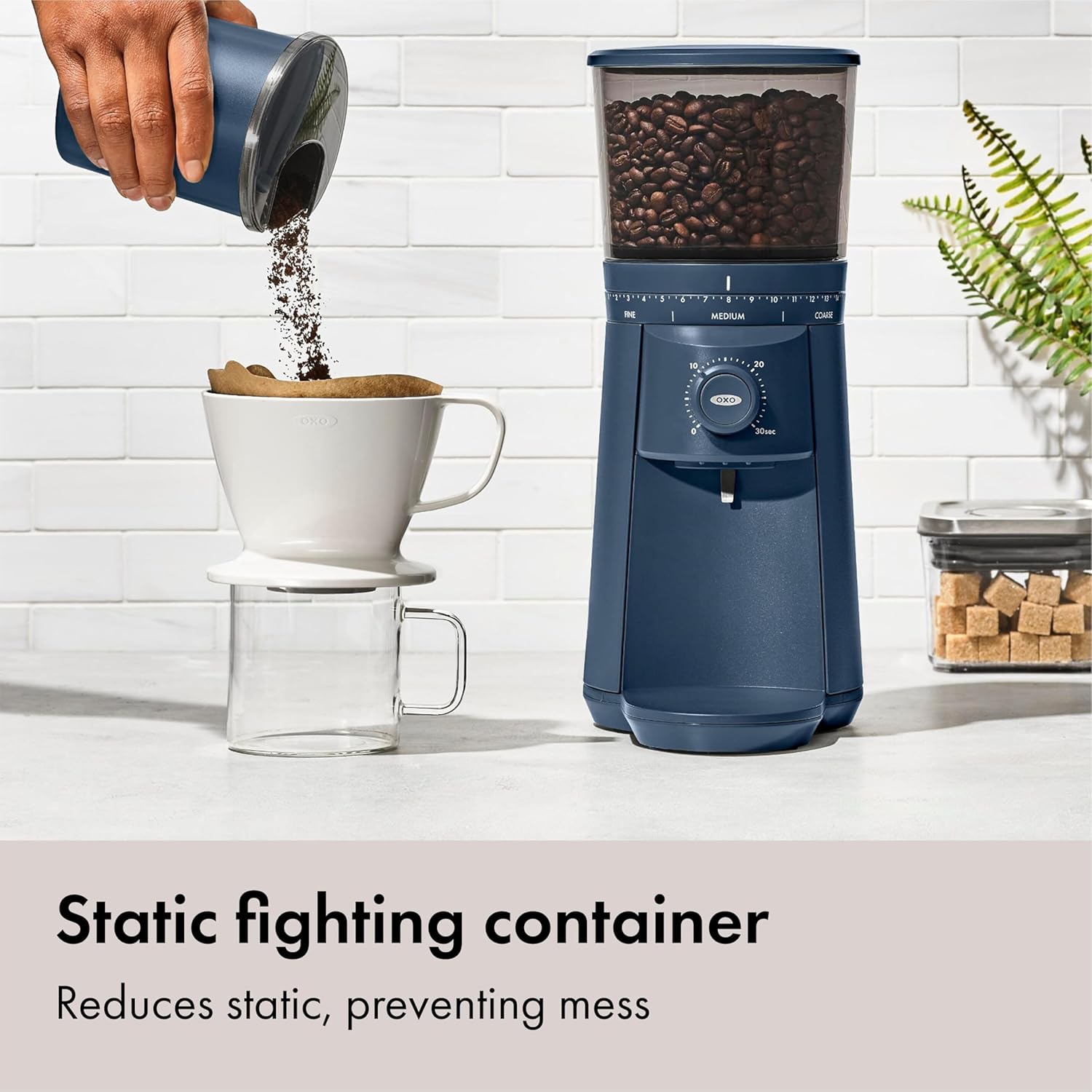 OXO 8726200 Brew Conical Burr Coffee Grinder — Storm Blue - Image 7