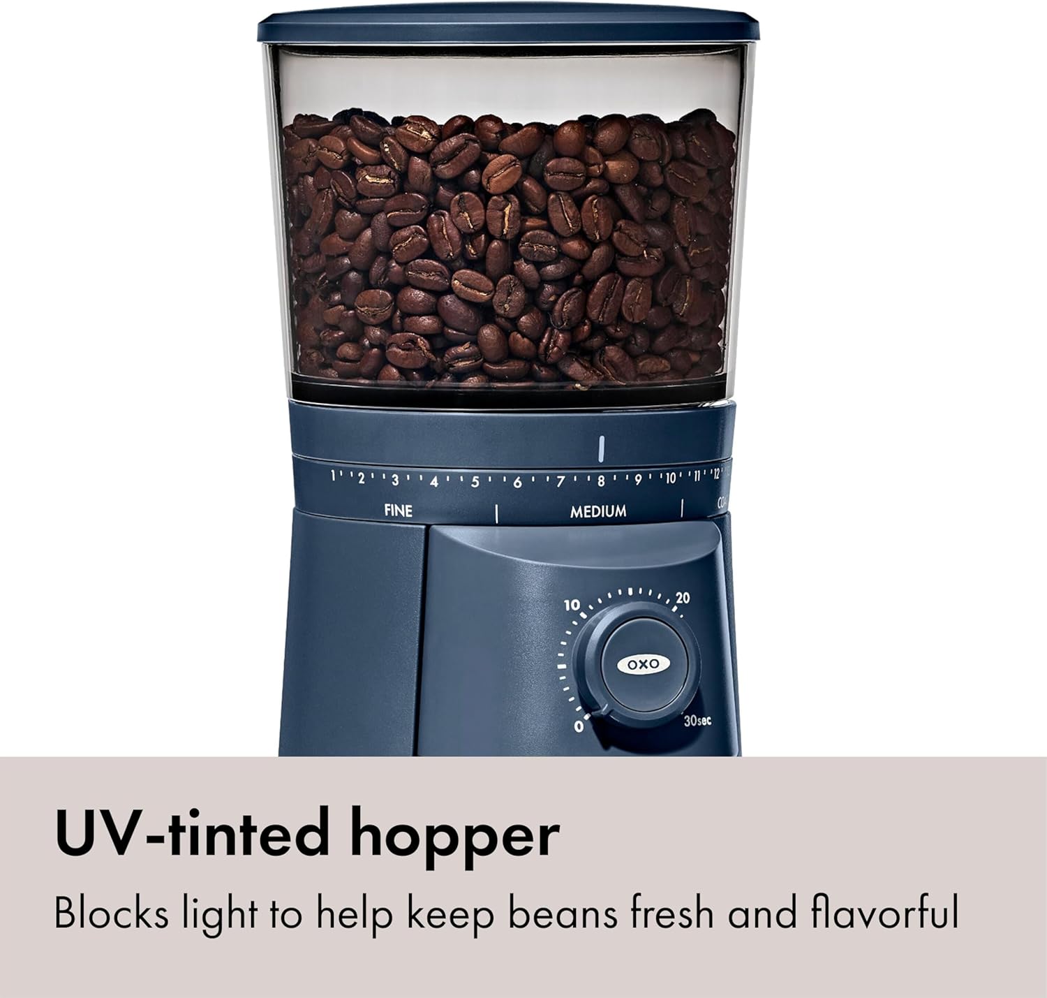 OXO 8726200 Brew Conical Burr Coffee Grinder — Storm Blue - Image 6