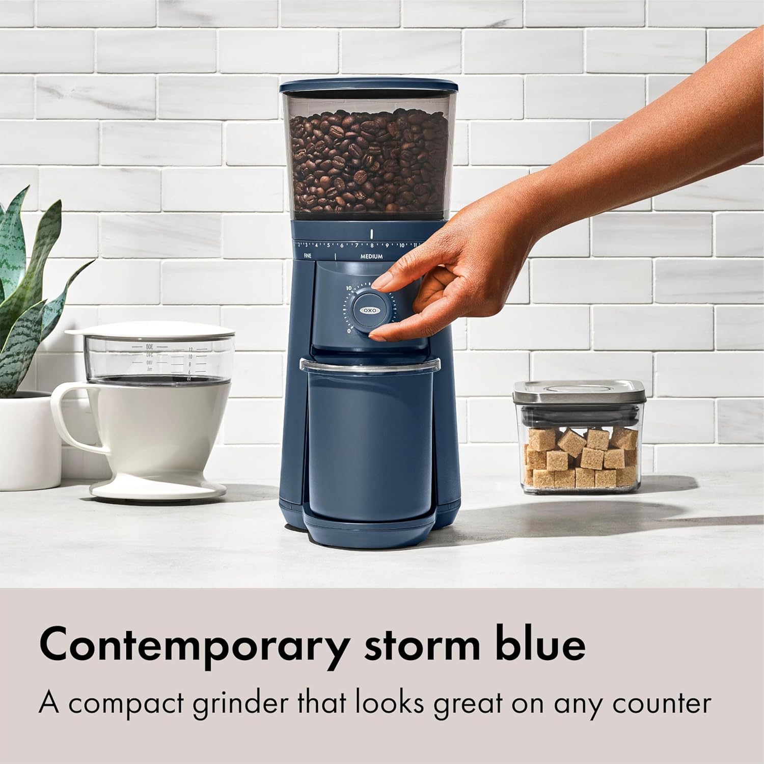 OXO 8726200 Brew Conical Burr Coffee Grinder — Storm Blue - Image 4