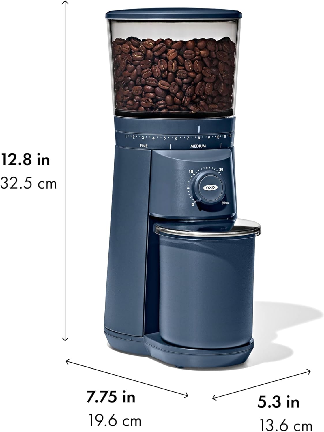 OXO 8726200 Brew Conical Burr Coffee Grinder — Storm Blue - Image 3