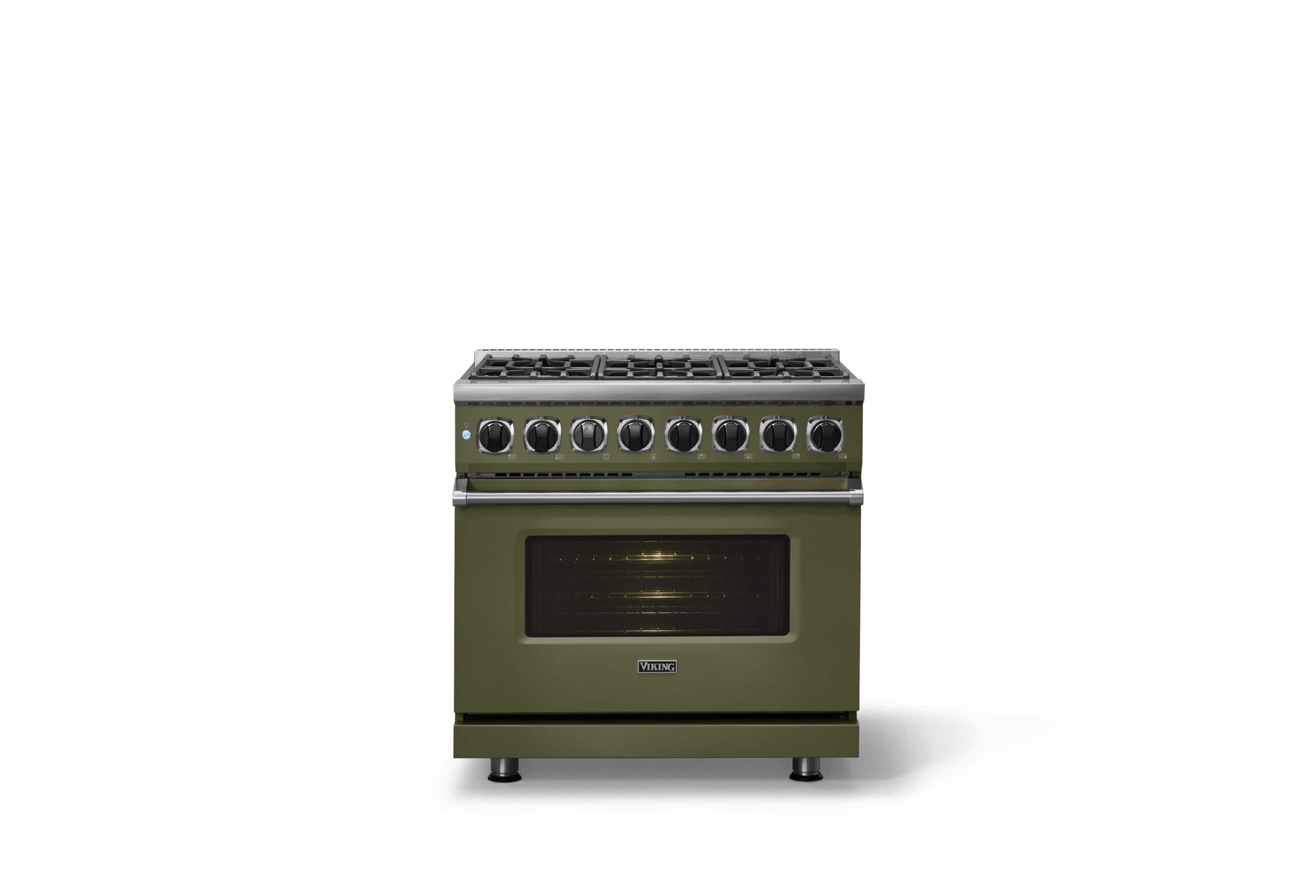 Viking - 36"W. 7Series 5.6 Cu. Ft. Dual Fuel Self-Clean 6 Burner Range-Martini - Martini - Image 5