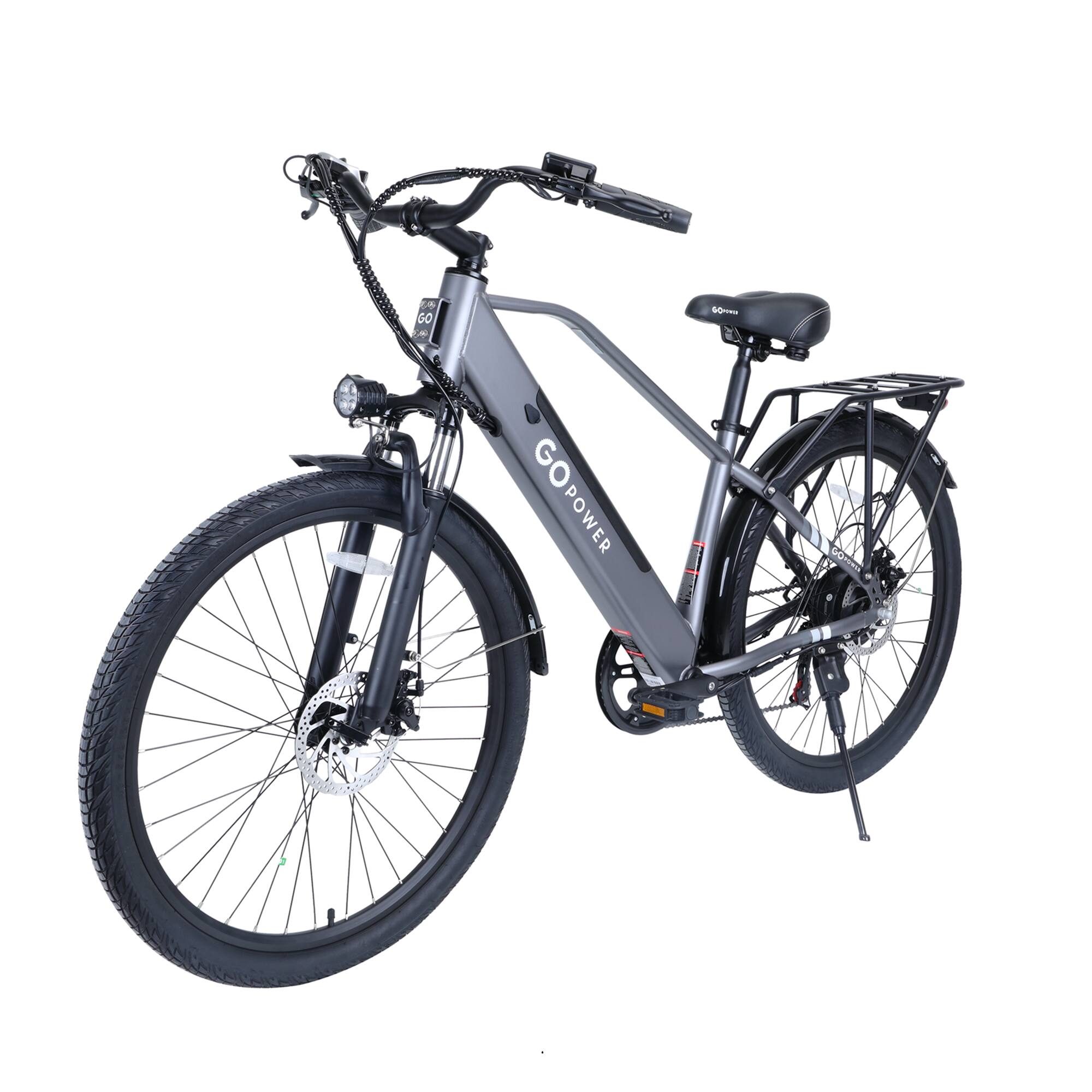 GoPowerBike - GoScout Adult Electric Bike 20mph Max Speed & 500W Motor - One size - Gray - Image 3