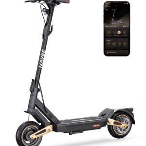 NAVEE - ST3 Electric Scooter w/37.3 miles Max Operating Range & 24.9 mph Max Speed - Black