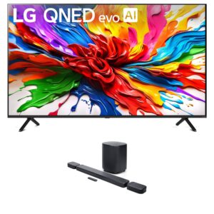 LG - 65QNED92AUA 65 Inch 4K QNED Mini LED evo AI Smart TV with a JBL BAR-700-MK2 Soundbar (2025)