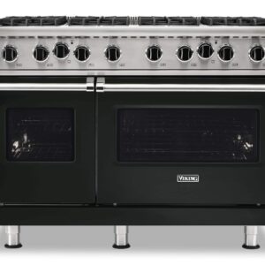 Viking - 48 in. Wide 8 Burner 5-Series Gas Open Burner Range - Antique Bronze