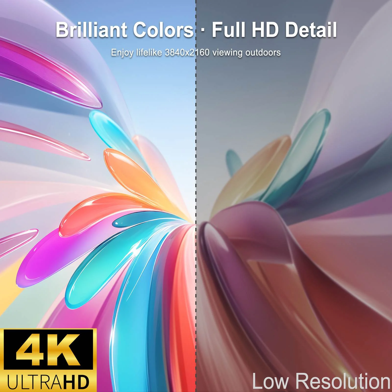 65"Outdoor TV, 4K UHD Smart TV, IP65 Waterproof, Suitable For Partial Sun, PatioBuilt-in Voice Assistant & Dolby Atmos| 360SPB® - Image 8