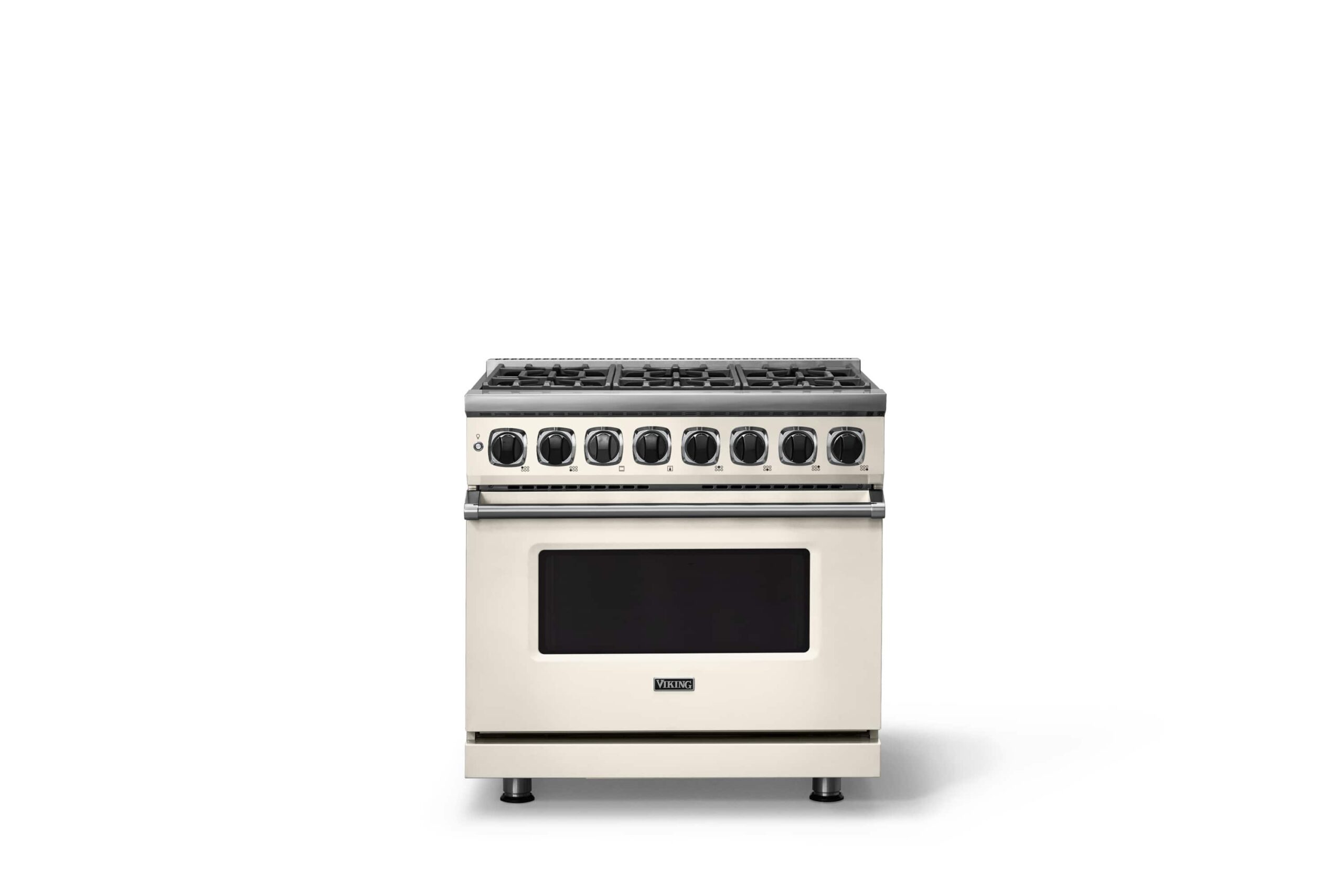 Viking - 36"W. 7Series  5.6 Cu. Ft. Dual Fuel Self-Clean 6 Burner Range-Pure White - Pure White