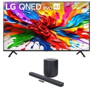 LG - 65QNED92AUA 65 Inch 4K QNED Mini LED evo AI Smart TV with a JBL BAR-500-MK2 Dolby Atmos Soundbar (2025)