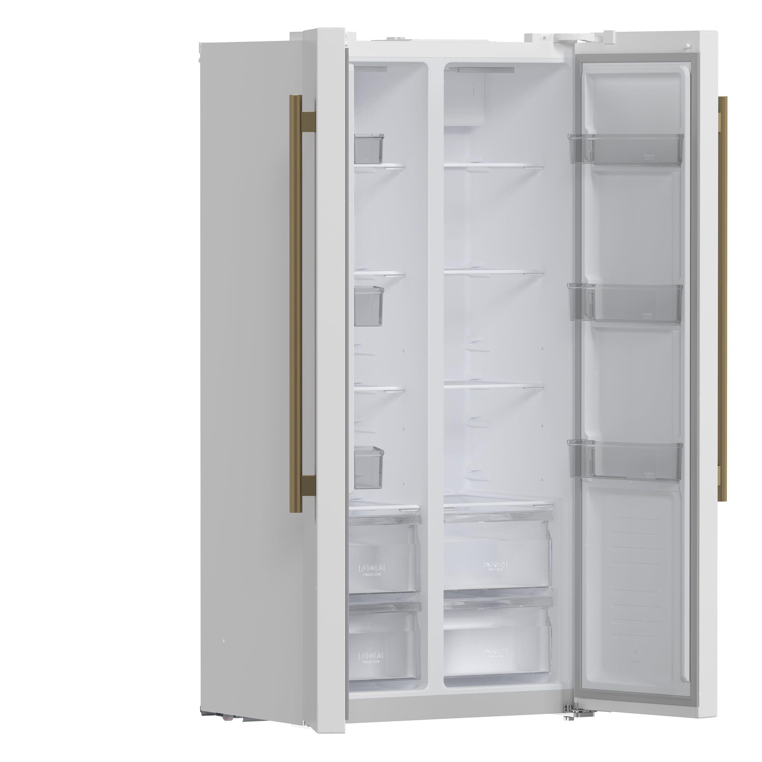 Forno Salerno Espresso 33-inch Side-by-Side 15.6 Cu.Ft. White Refrigerator - Image 2