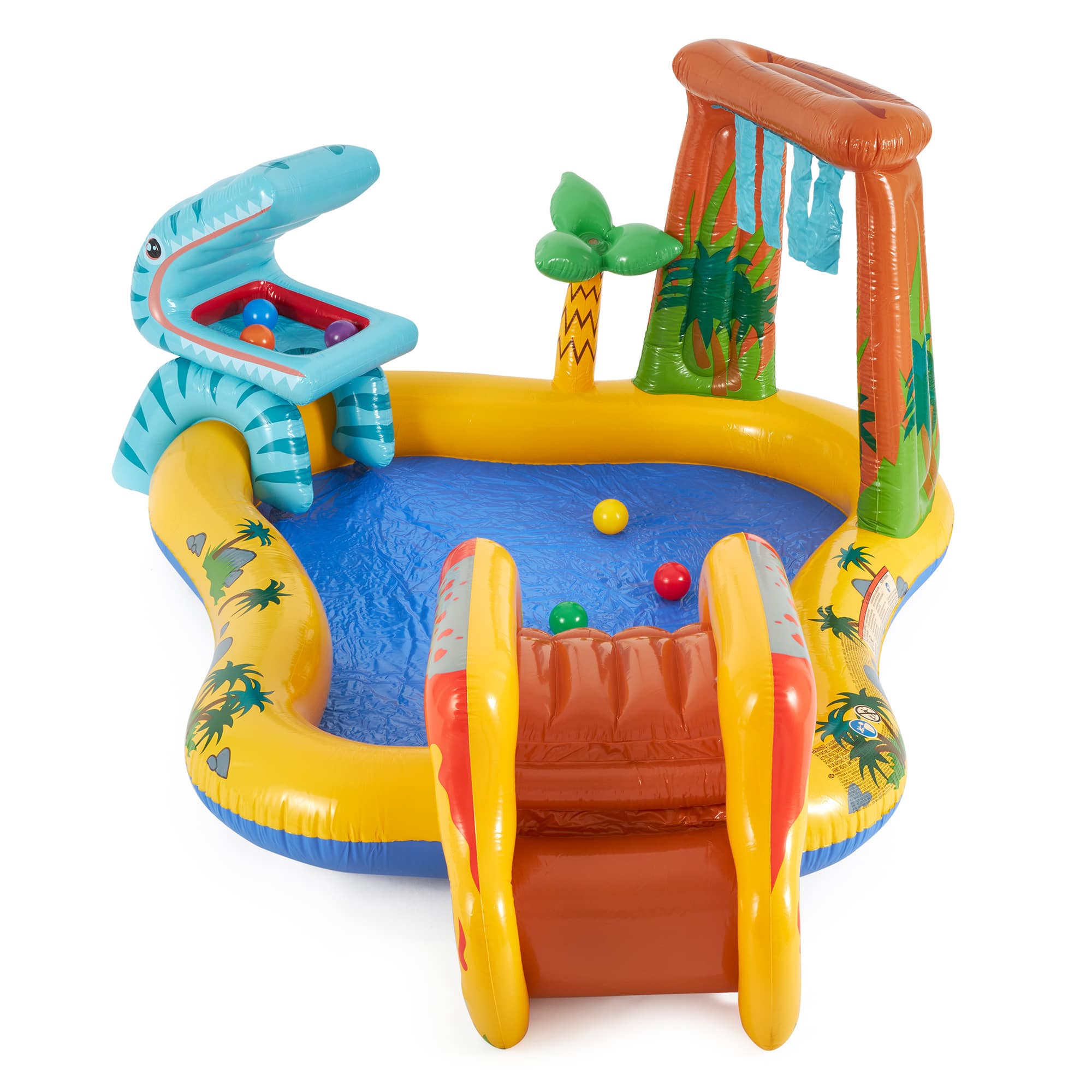 Intex - 8ft x 6.25ft x 43in Dinosaur Play Pool & Inflatable Rainbow Play Pool - Image 3