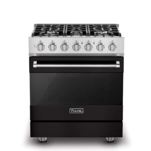 Viking - 3 Series 4.7 Cu. Ft. Self-Cleaning Freestanding Dual Fuel LP Gas Convection Range - Onyx - Onyx