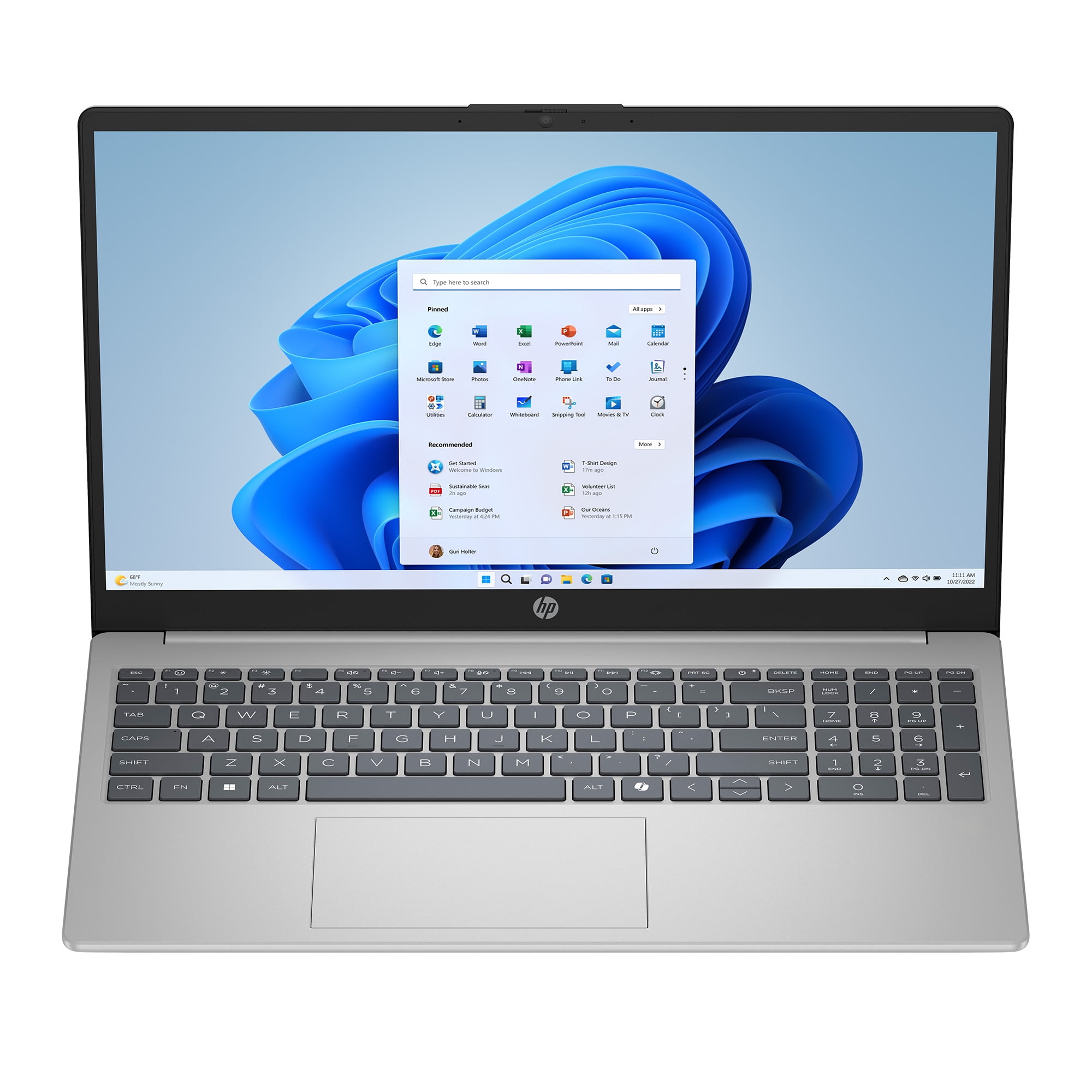 HP 15.6 inch FHD IPS Touch Windows 11 Laptop AMD Ryzen 7 7730U 16GB RAM 512GB SSD Natural Silver - Image 7