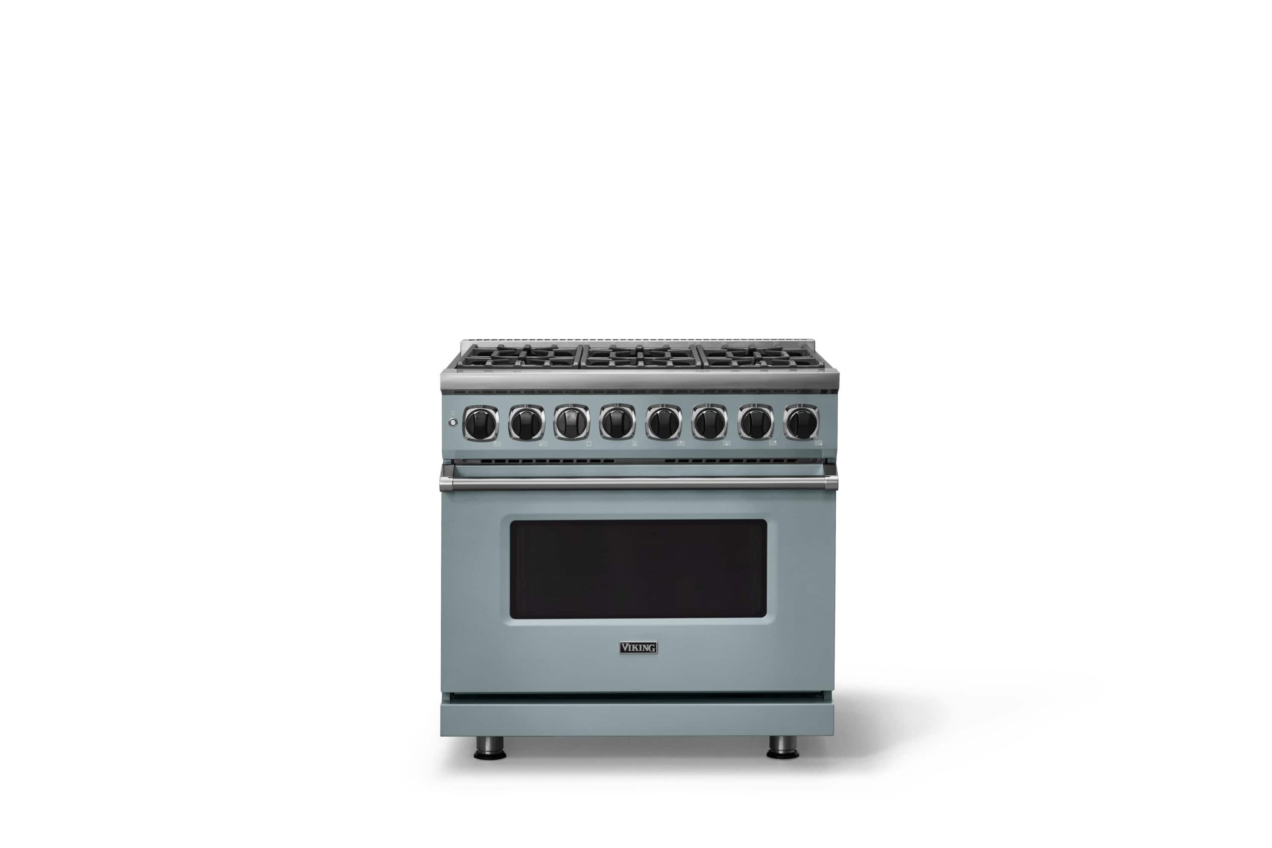 Viking - 36"W. 7Series  5.6 Cu. Ft. Dual Fuel Self-Clean 6 Burner Range-November Sky - November Sky