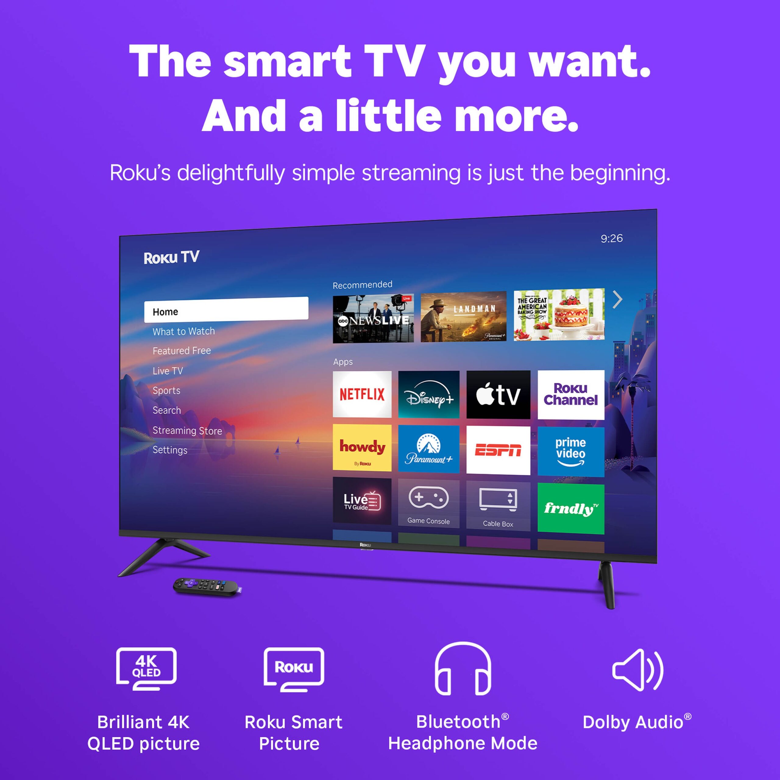 Roku - 55" Class Select Series 4K QLED Smart RokuTV (2026) - Image 4