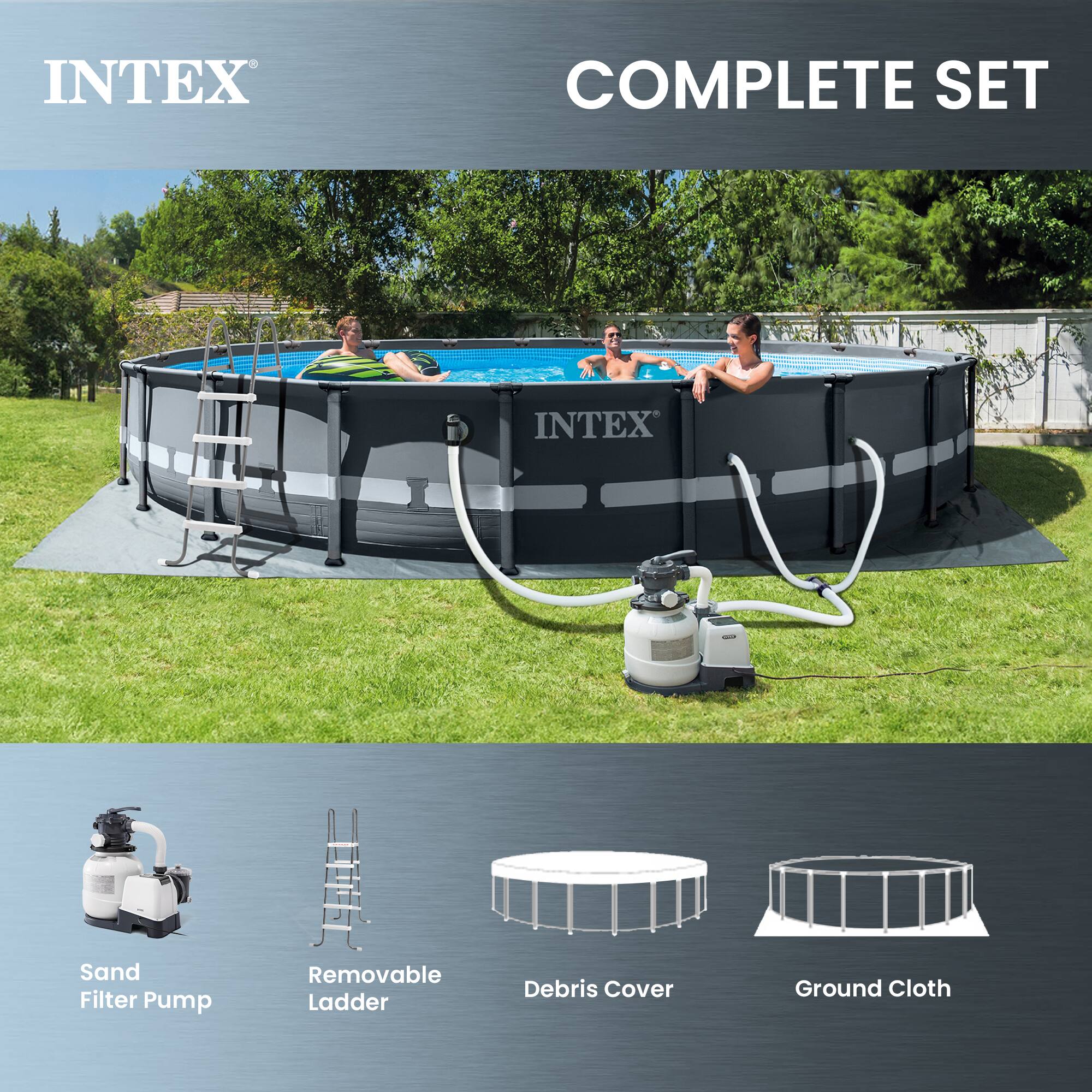 Intex - Ultra XTR Frame 20'x48" Above Ground Pool and OptiFlow Premium Filter Sand - Image 4