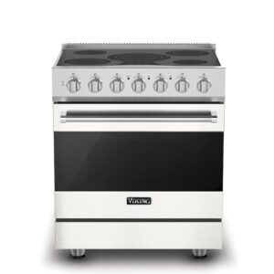 Viking - 30 in. Wide 5 Elements 3-Series Electric Self-Clean Range - Pure White