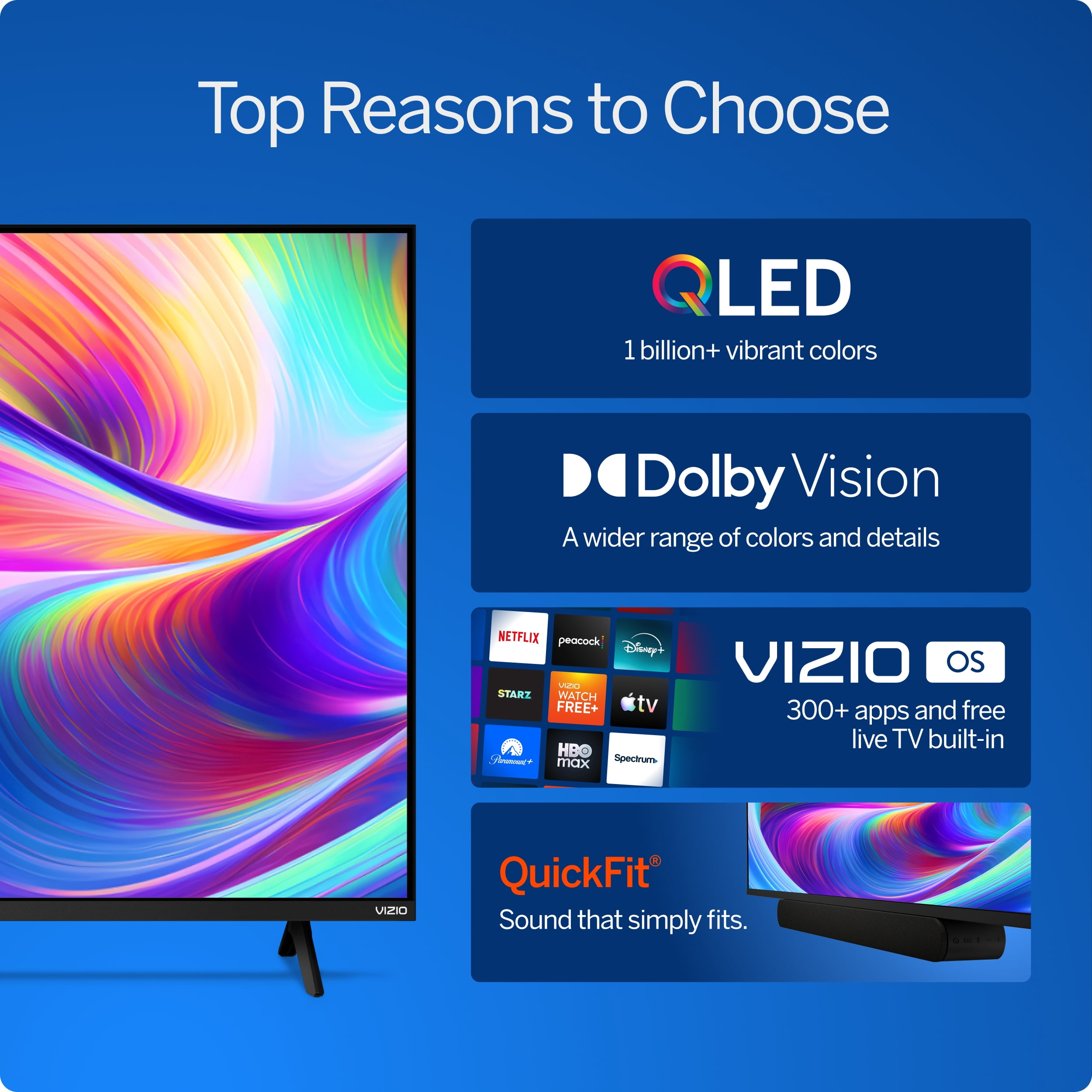 VIZIO 75" Class Quantum 4K QLED HDR Smart TV (VQD75R-10) - Image 4