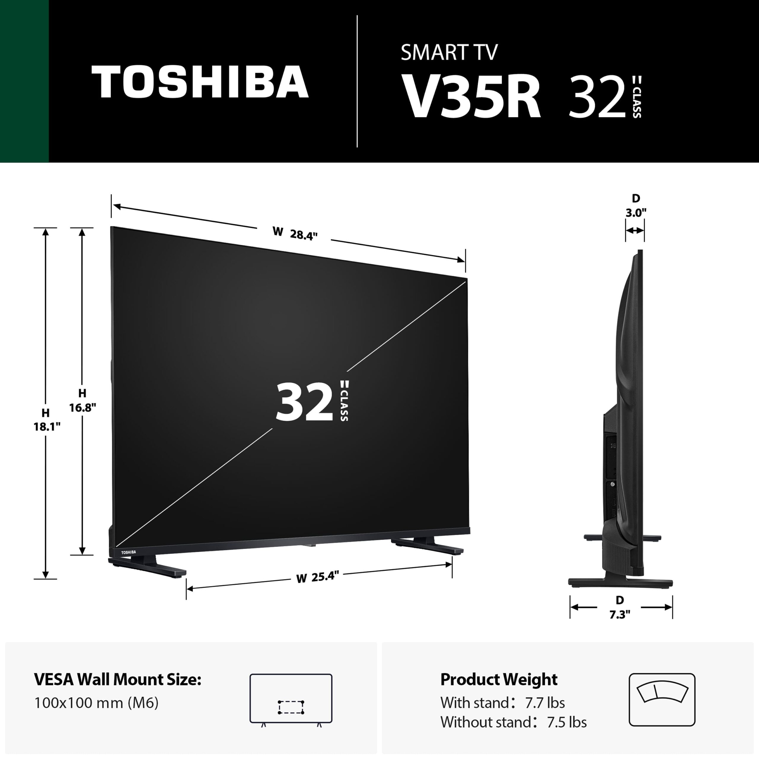 Toshiba - 32" Class V35 Series LED HD 720p Smart Fire TV (2025) - Image 2