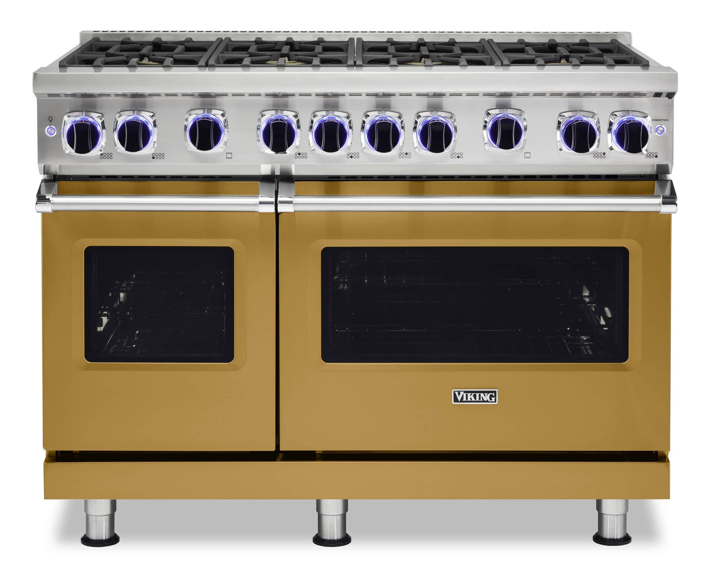 Viking - 48 in. Wide 8 Burner VGR Freestanding 7 Series Gas Range - Golden Hour