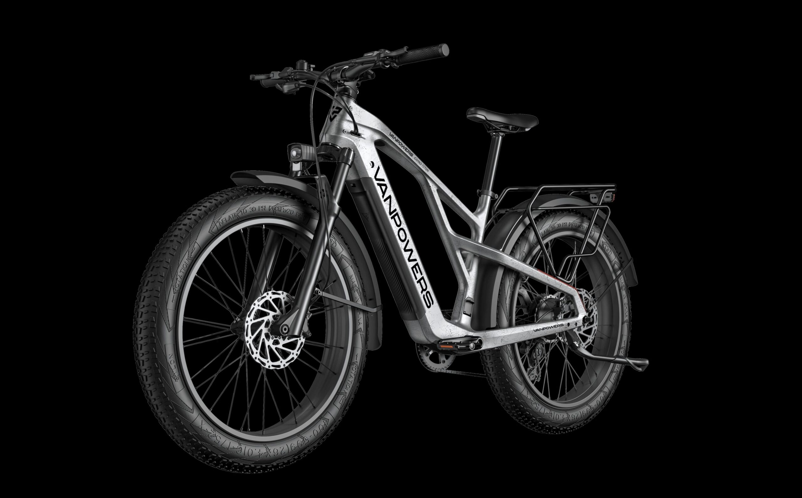 Vanpowers - GrandTeton Pro Adult 26" Step-Over 750W Hub Motor E-Bike - Galaxy Silver