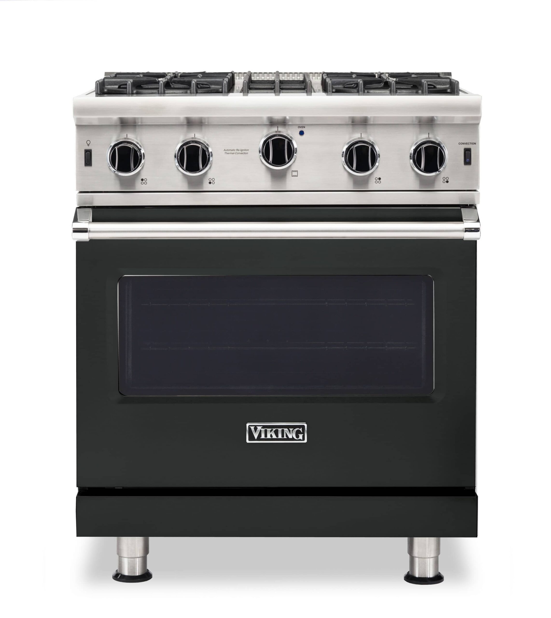 Viking - 30 in. Wide 4 burner 5-Series Gas Open Burner Range - Antique Bronze