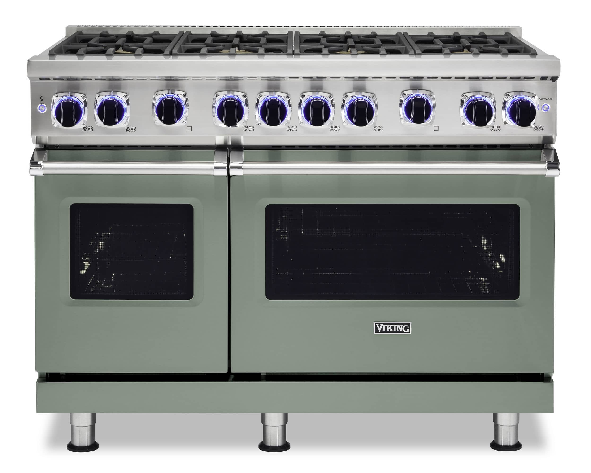 Viking - 48 in. Wide 8 Burner VGR Freestanding 7 Series Gas Range - Eucalyptus