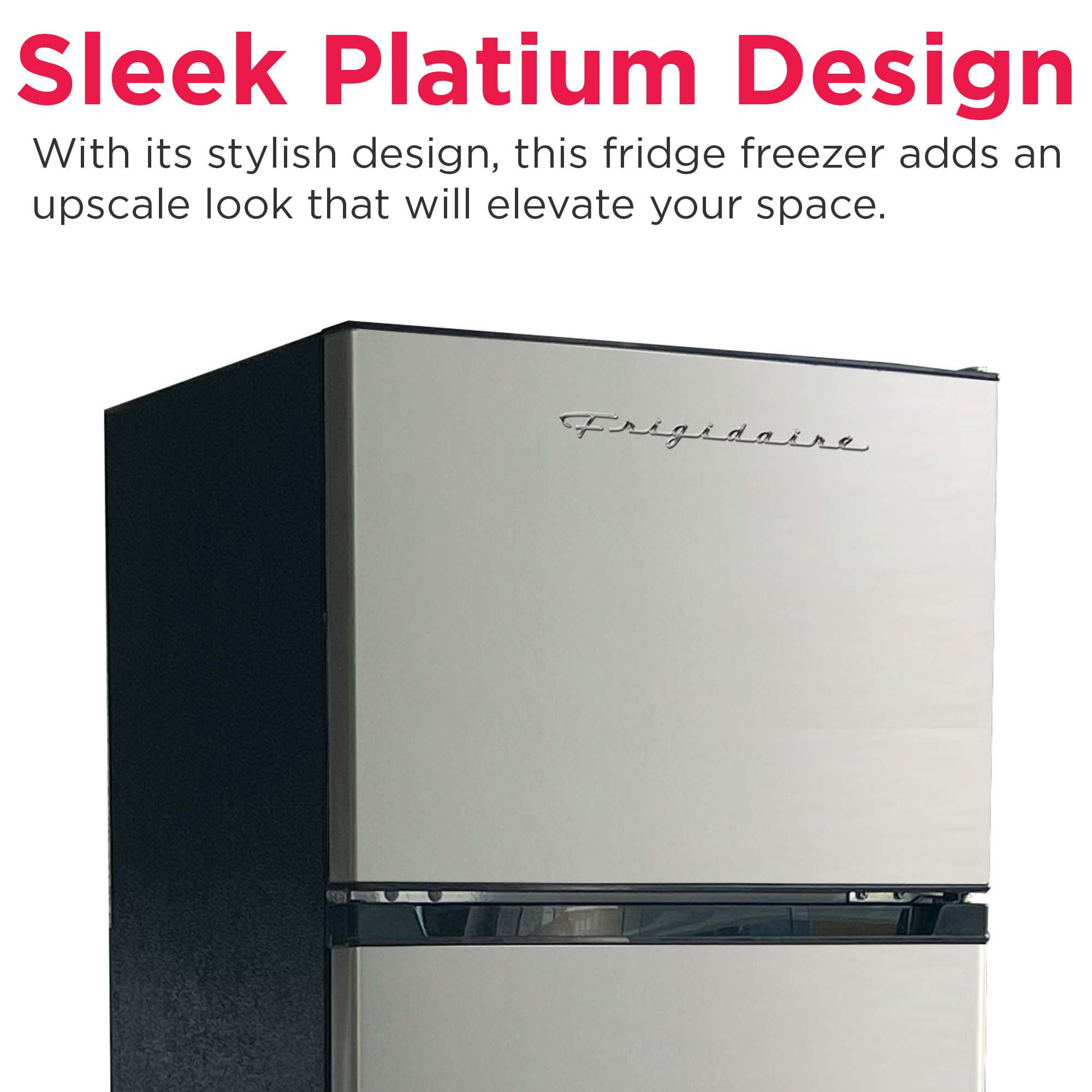 Frigidaire 21 in. 7.5 Cu. ft. Retro Top-Freezer Refrigerator, Platinum EFR749 - Image 6