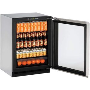 U-Line - 2000 Series 4.9 Cu. Ft. Built-In Mini Fridge - Stainless Steel