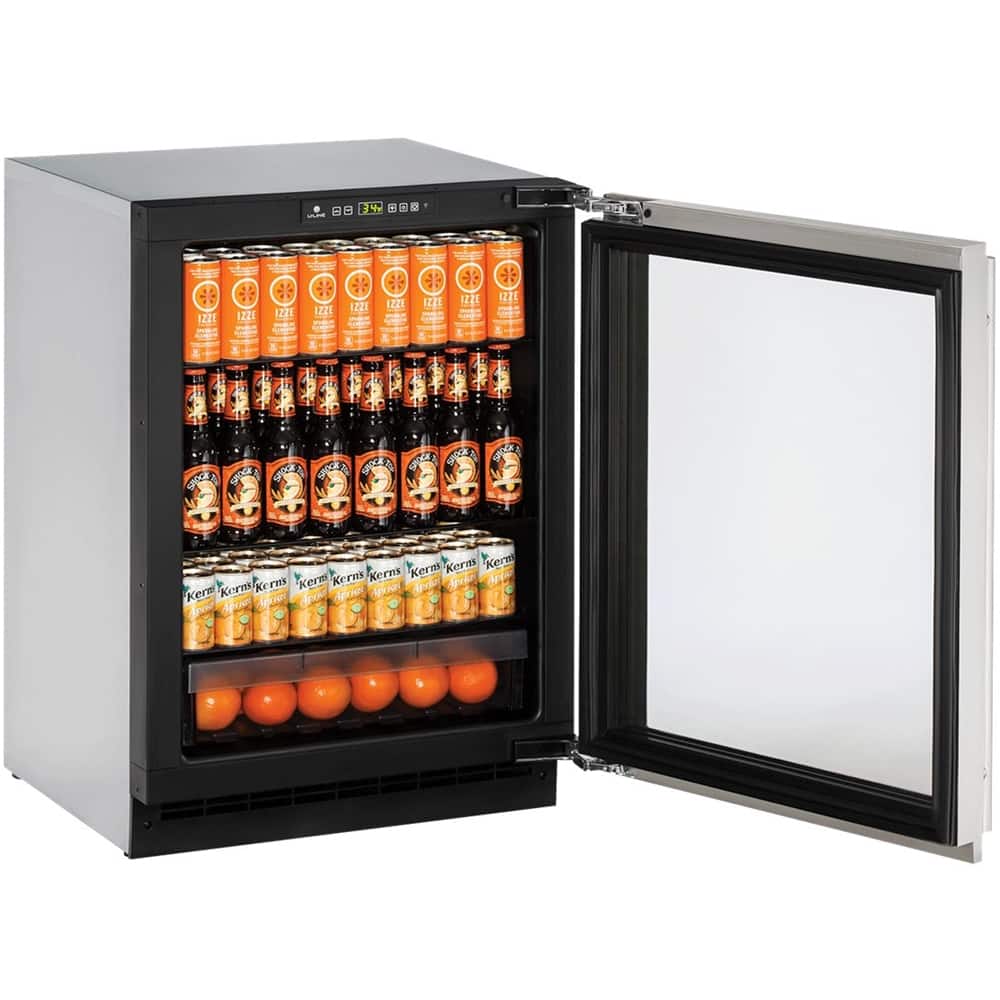 U-Line - 2000 Series 4.9 Cu. Ft. Built-In Mini Fridge - Stainless Steel