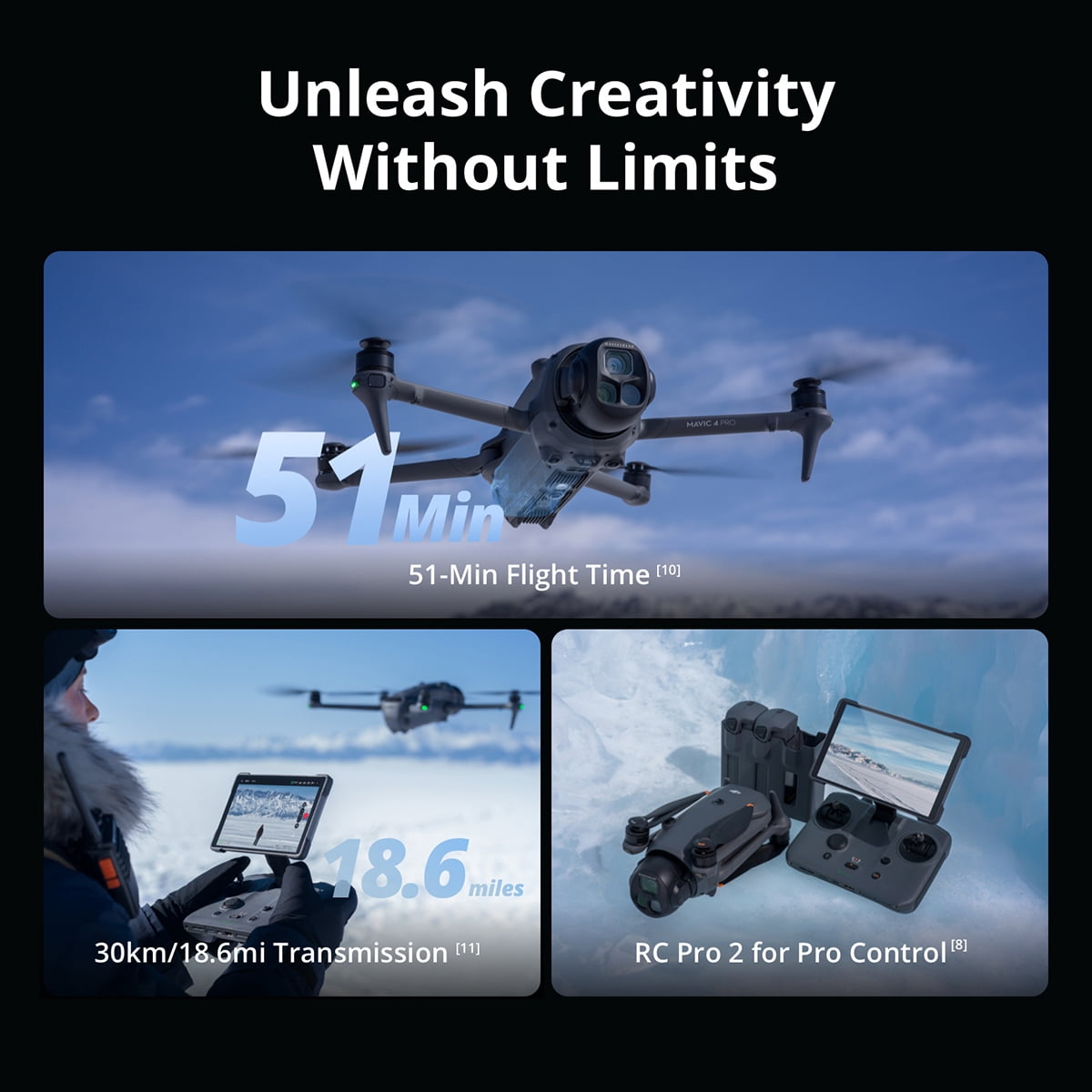DJI Mavic 4 Pro Drone Fly More Combo with RC 2 Remote Controller - Image 6