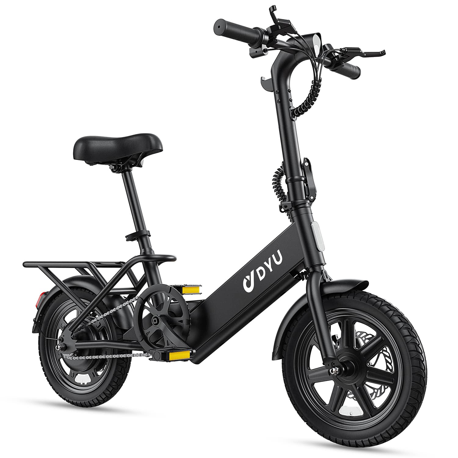 DYU - 14 inch eBike w/ 25 Miles Max Range & 20 Mph Max Speed - Black - Image 3