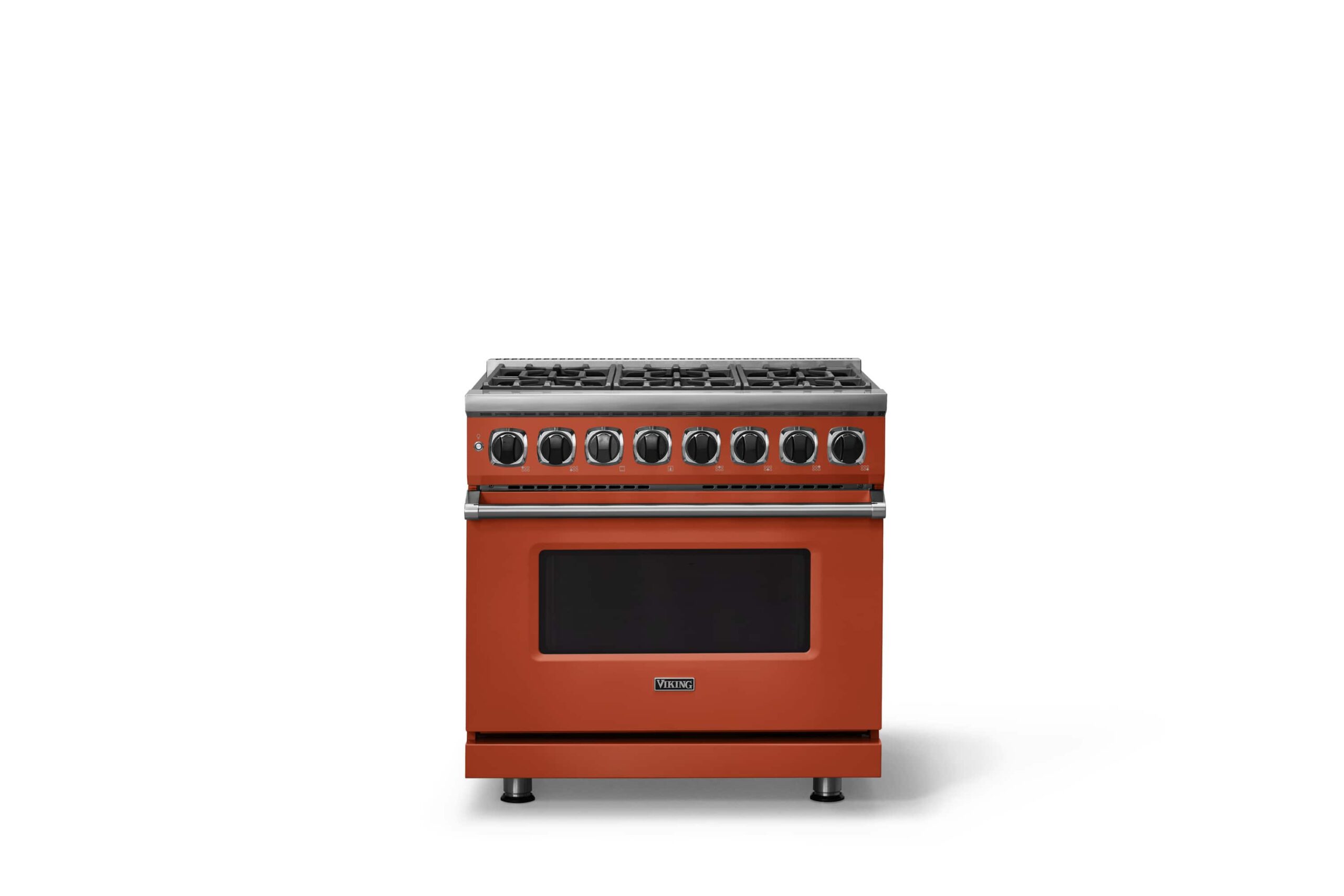Viking - 36"W. 7Series  5.6 Cu. Ft. Dual Fuel Self-Clean 6 Burner Range-Spiced Cider - Spiced Cider