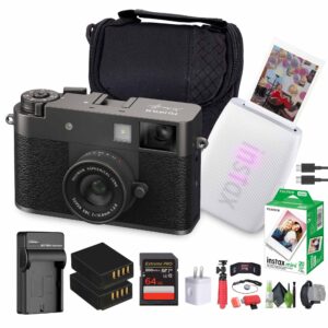 Fujifilm - X Digital Camera , MINI LINK 3 Printer(Clay White) - Charcoal Silver