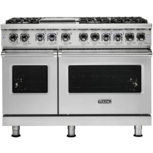 Viking - 5-Series Dual Fuel Self-Clean 48"W Sealed Burner Range - Stainless Steel