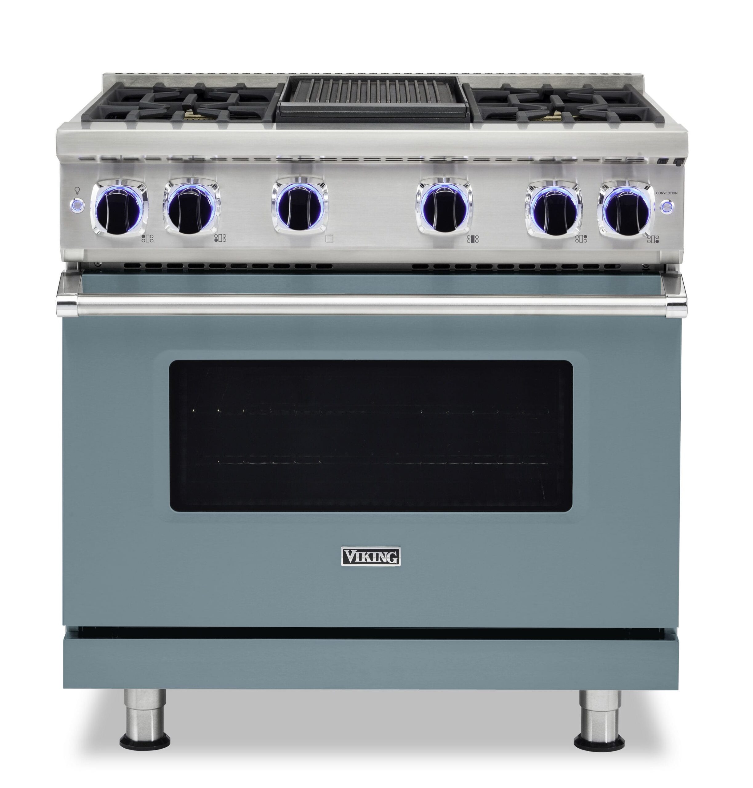 Viking - 36 in. Wide 4 Burner VGR Freestanding 7 Series Gas Range - November Sky
