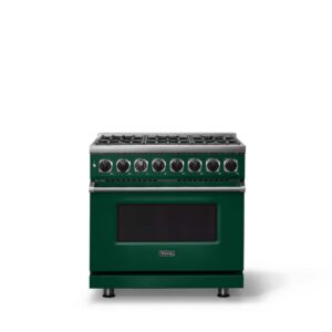 Viking - 36"W. 7Series  5.6 Cu. Ft. Dual Fuel LP Self-Clean 6 Burner Range-Ivy - Ivy