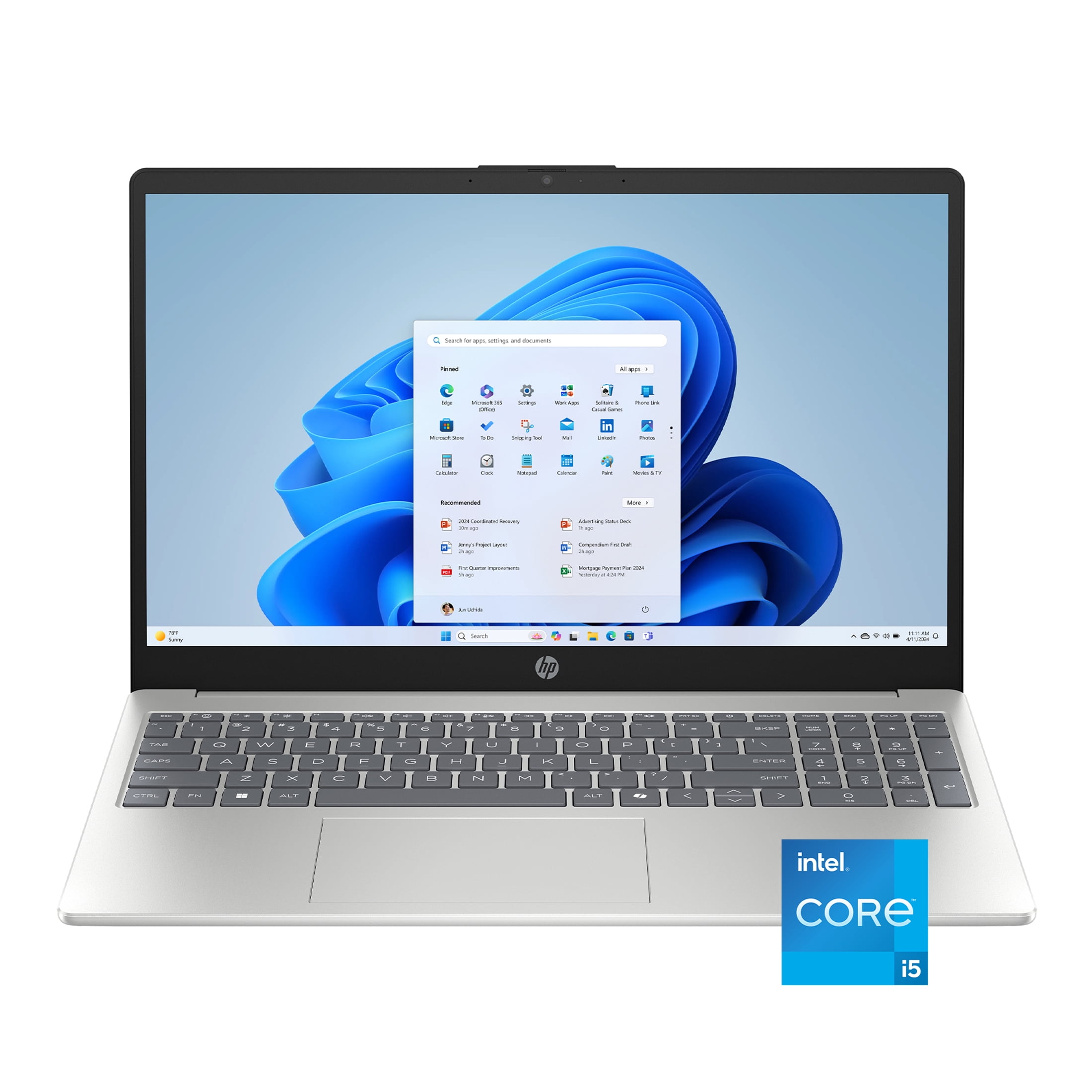 HP 15.6 inch Windows 11 Touch Laptop Intel Core i5-1334U 8GB RAM 512GB SSD Natural Silver - Image 10