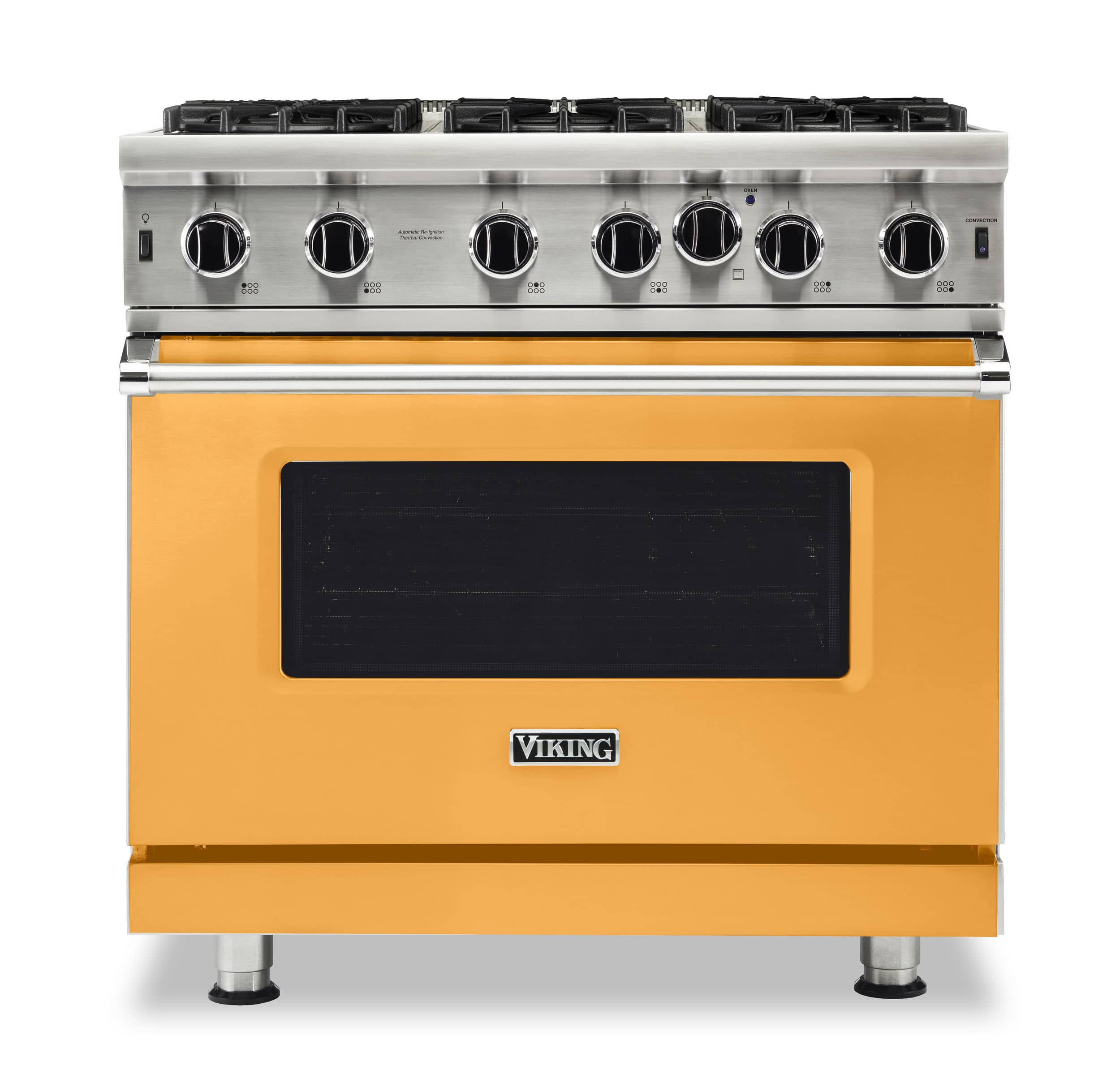 Viking - 48 in. Wide 6 Burner 5-Series Gas Open Burner Range - Daffodil