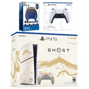 PlayStation 5 Ghost of Yotei Disc Bundle + Extra Controller, Accessory Kit - PlayStation 5