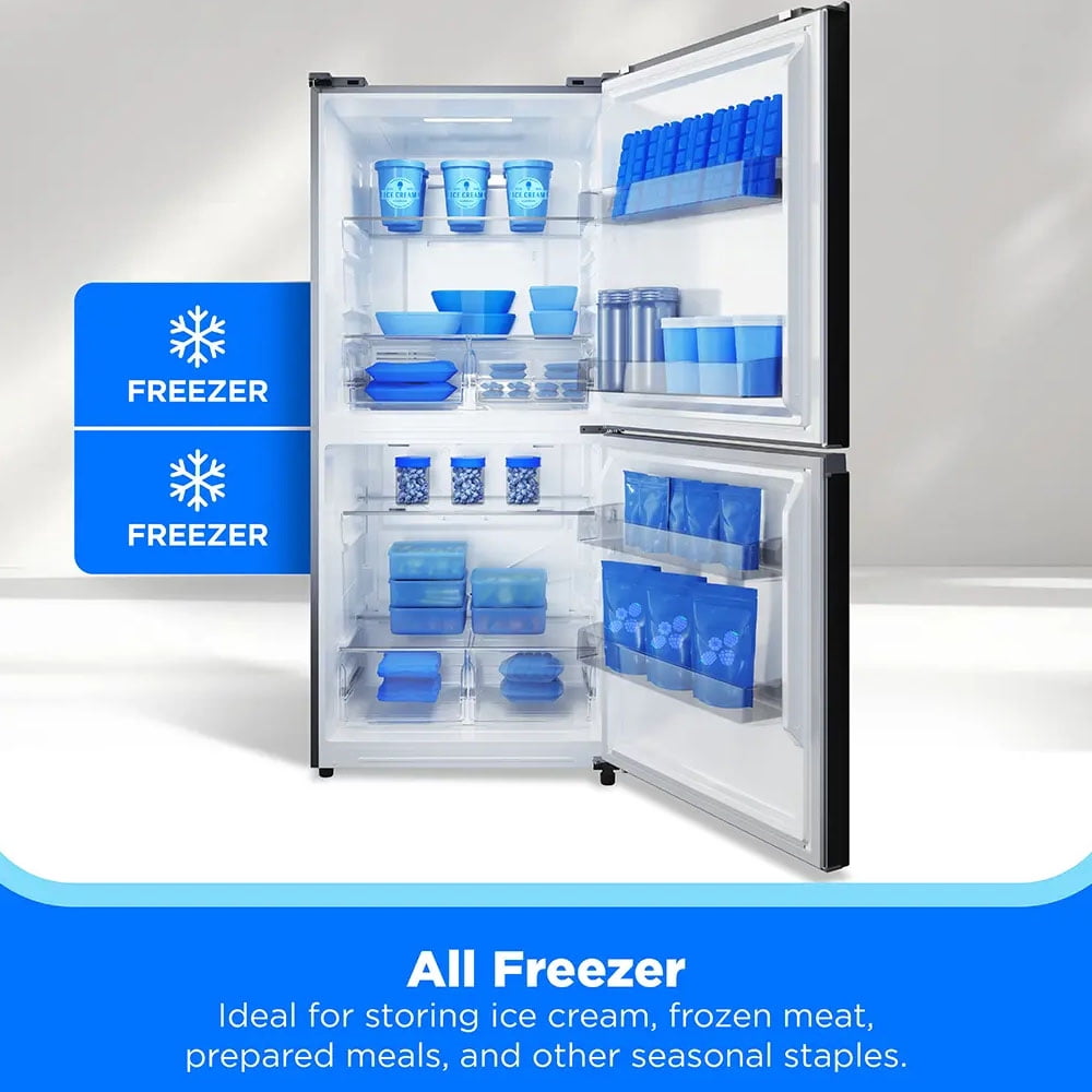 Midea MRU21C7BST 20 Cu. Ft. Stainless French Door 3-Way Convertible Smart Refrigerator - Image 3