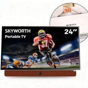 SKYWORTH - Portable 24" LED Full HD Battery Powered Smart Google TV (2024)