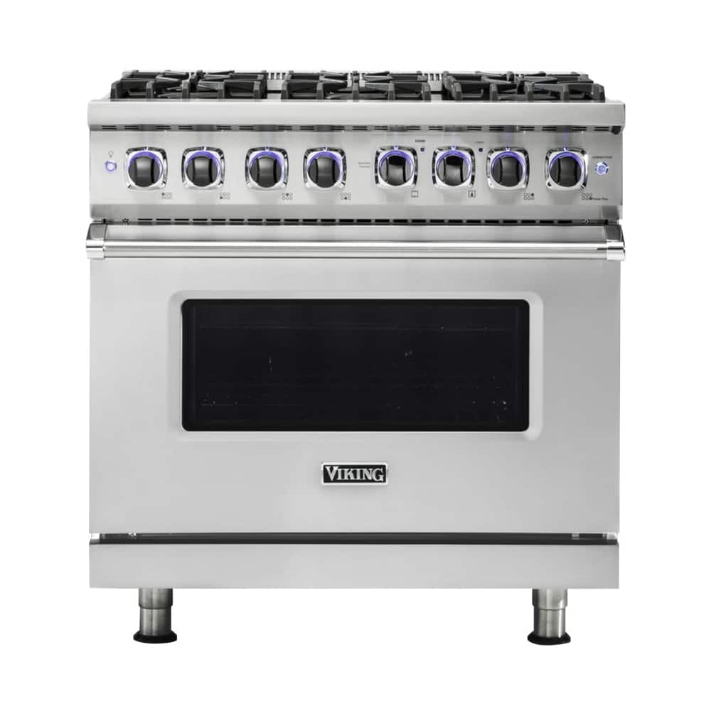 Viking - 36 in. Wide 6 Burner VGR Freestanding 7-Series Gas Range - Stainless Steel