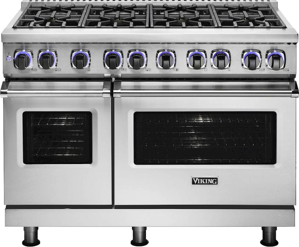 Viking - 48 in. Wide 8 Burner VGR Freestanding 7-Series Gas Range - Stainless Steel