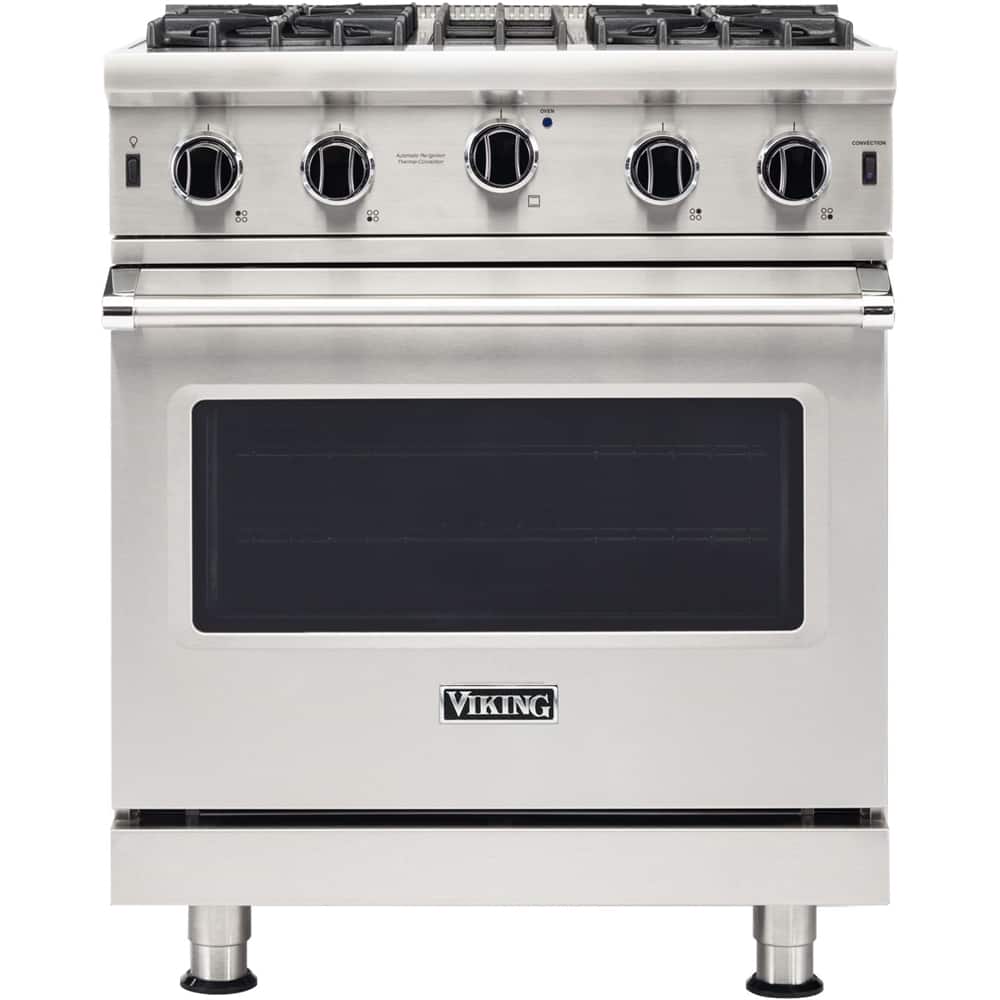 Viking - 30 in. Wide 4 Burner Professional 5 Series 4.0 Cu. Ft. Freestanding LP Gas Convection Range - Stainless Steel