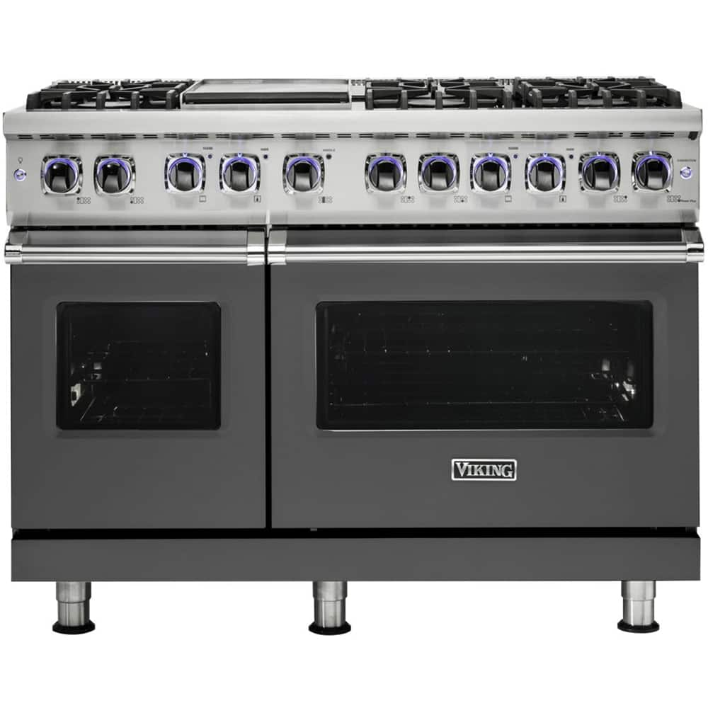 Viking - 48 in. Wide 6 Burner VGR Freestanding 7-Series Gas Range - Damascus Gray